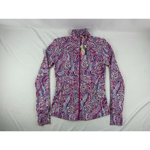 Tommy Bahama Tops - NWT Tommy Bahama Golf Tennis Jacket Womens XS Pickleball Full Zip Tropical Stret